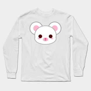 Cute Albino Mouse Long Sleeve T-Shirt